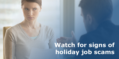 How to avoid holiday job scams!