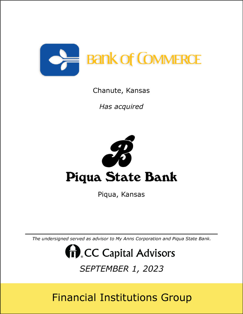 Bank of Commerce / Piqua transaction