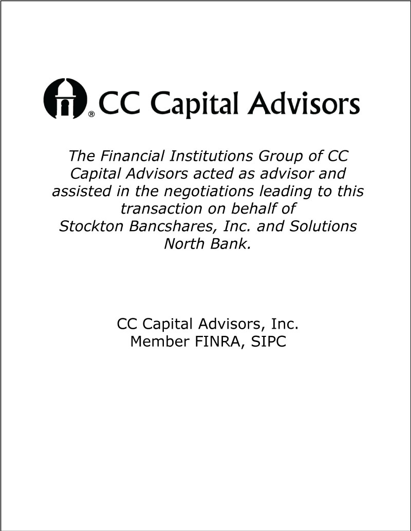 CC Capital Advisors Transactions Financial Institutions Group