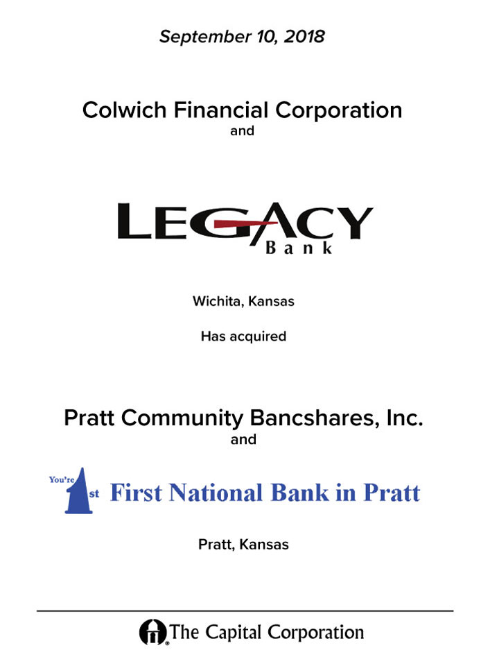 Colwich Financial Corporation transaction