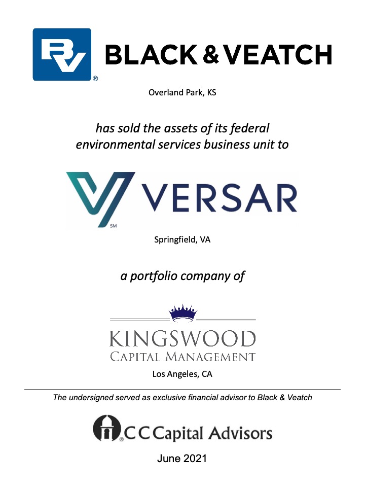 Black & Veatch / Versar  transaction
