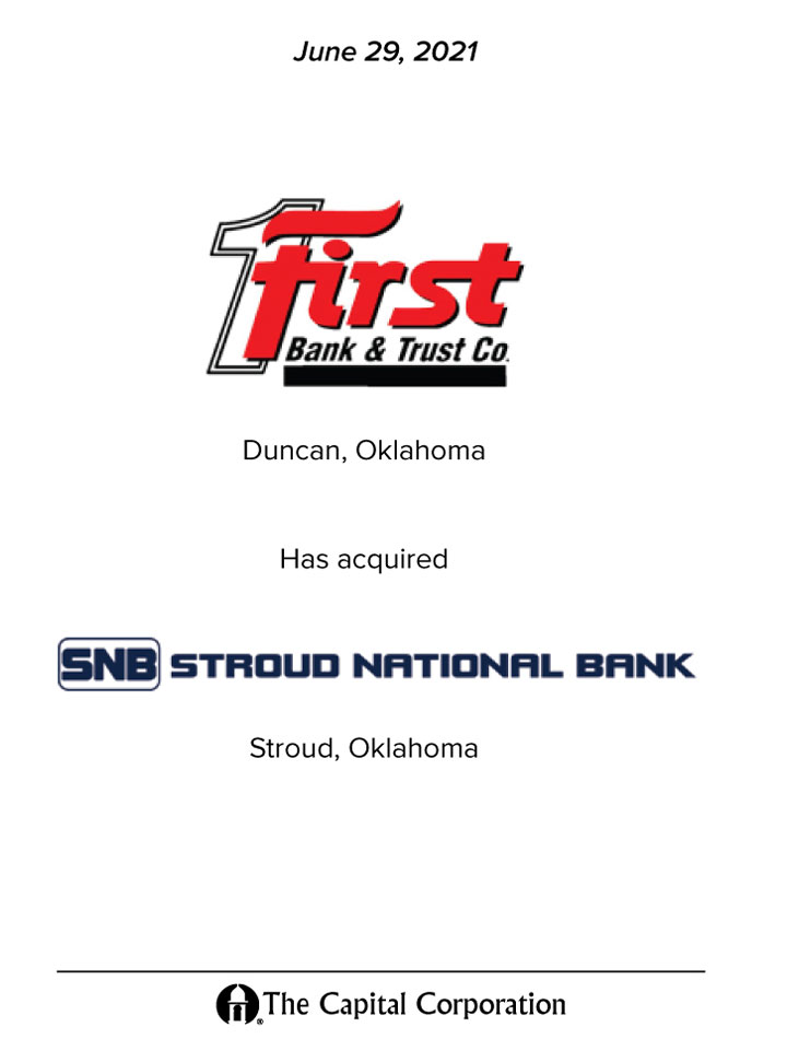 First Bank & Stroud transaction