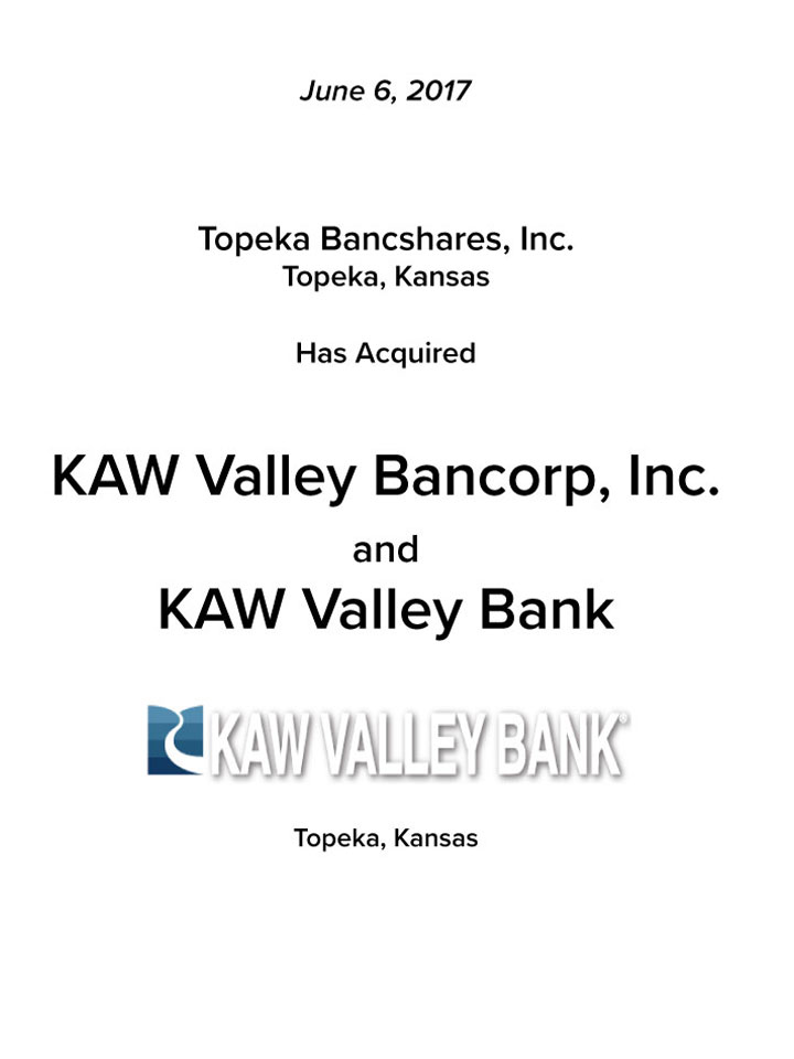 Topeka Bancshares, Inc. transaction