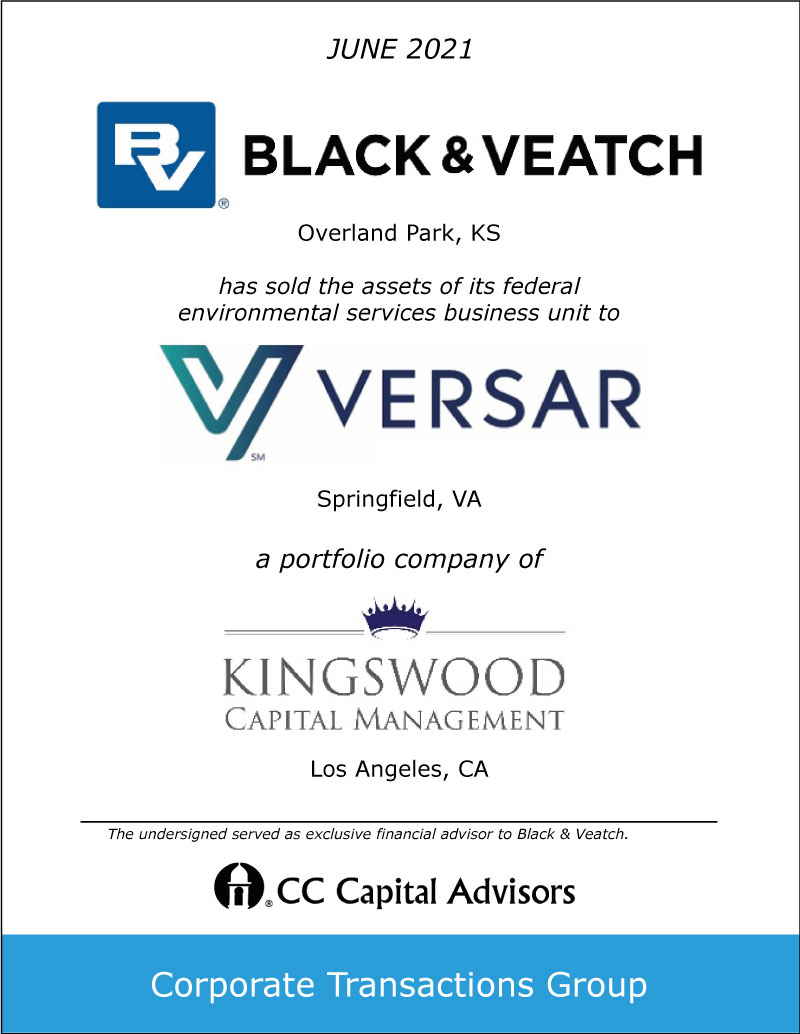 Black & Veatch / Versar  transaction