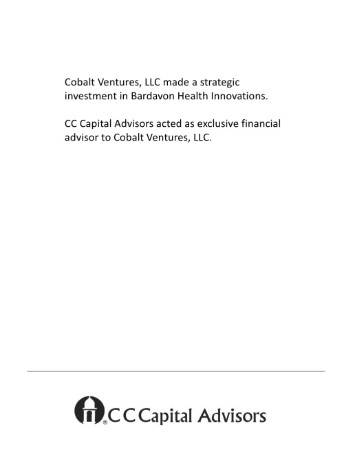 Colbalt Ventures - Bardavon transaction