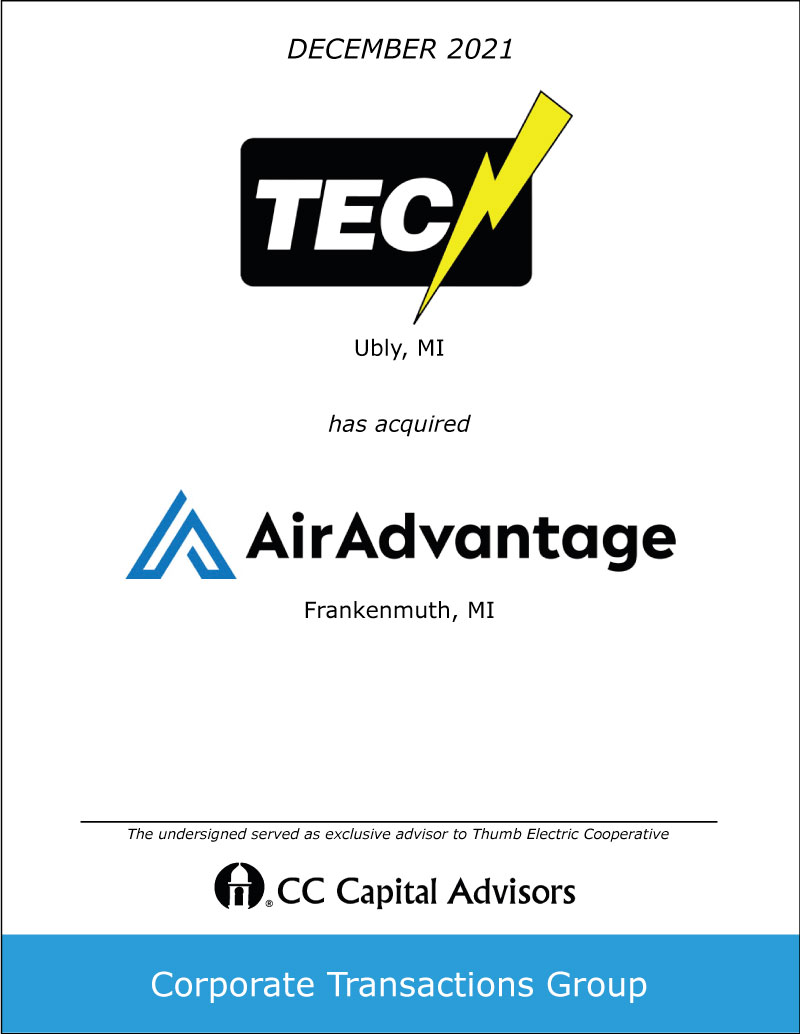 TEC Acquisition of Air Advantage transaction