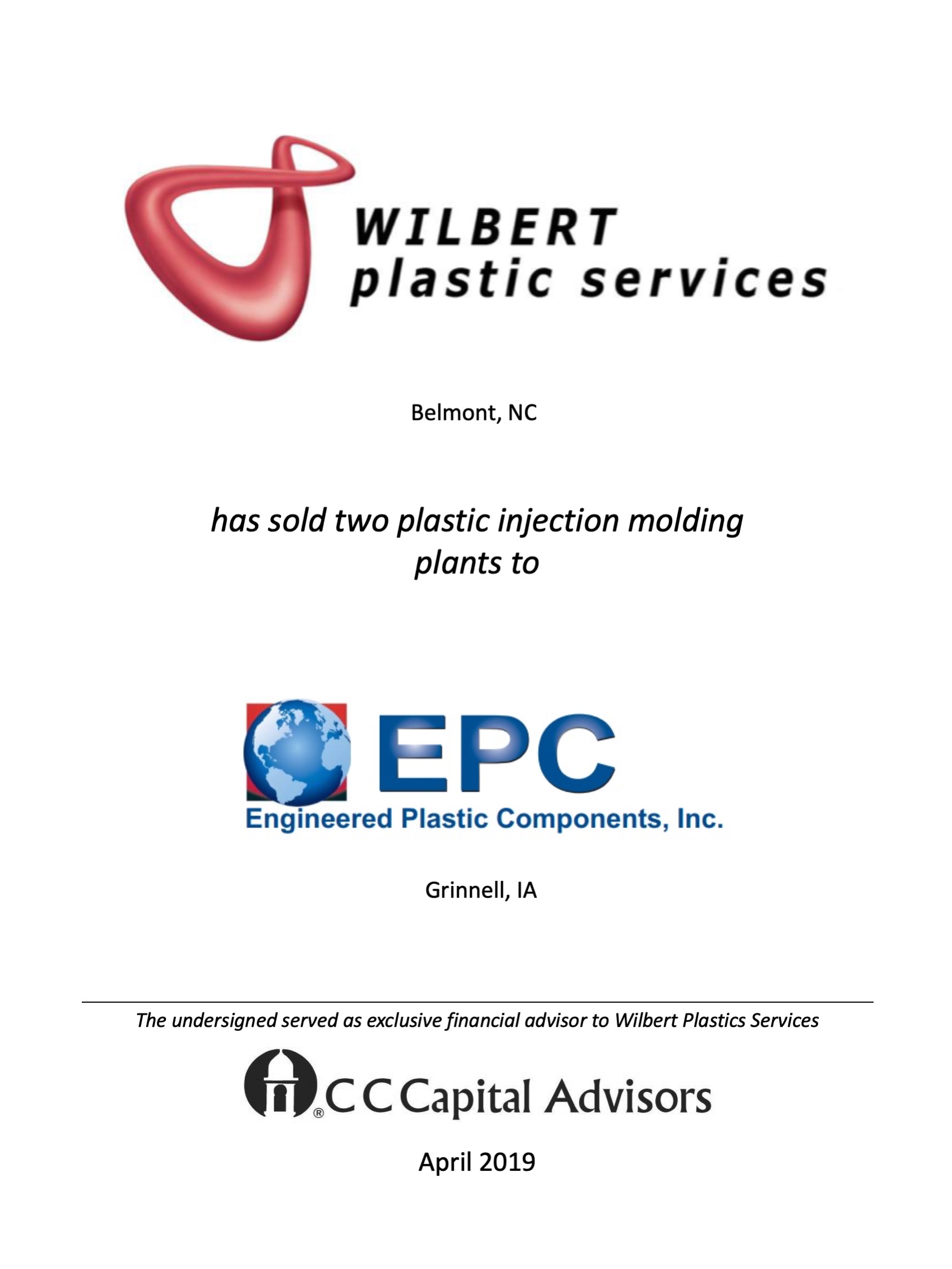 Wilbert Plastic Services transaction