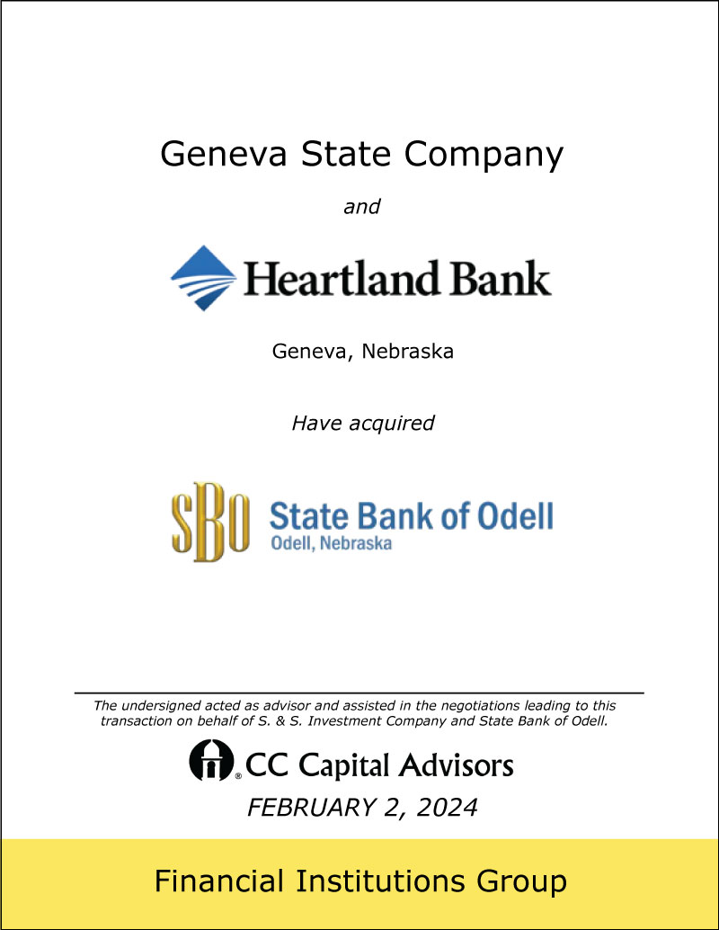 Geneva, Heartland, State Bank of Odell transaction