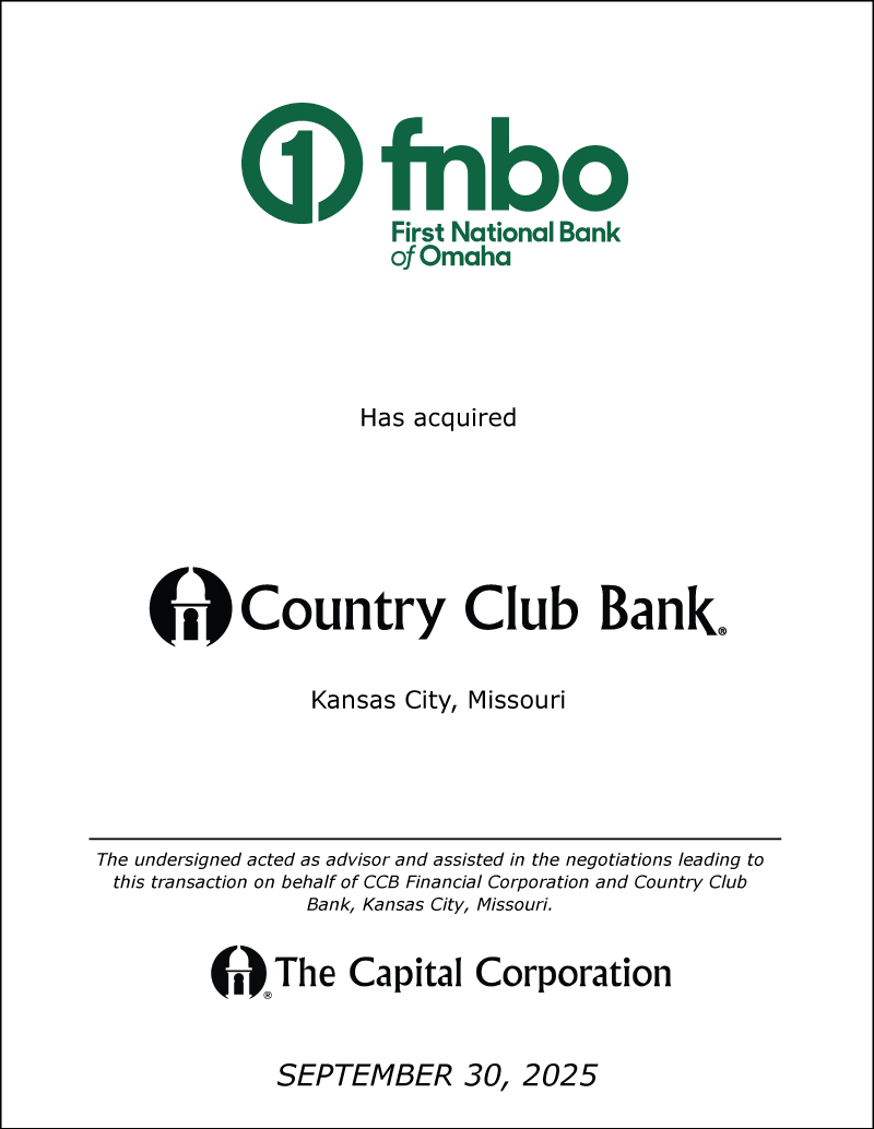 FNBO/Country Club Bank  transaction