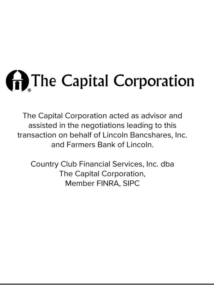 Lincoln Bancshares transaction