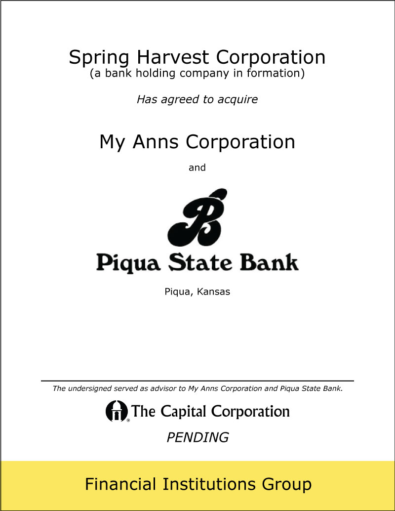 Spring Harvest / My Anns / Pequa State Bank transaction