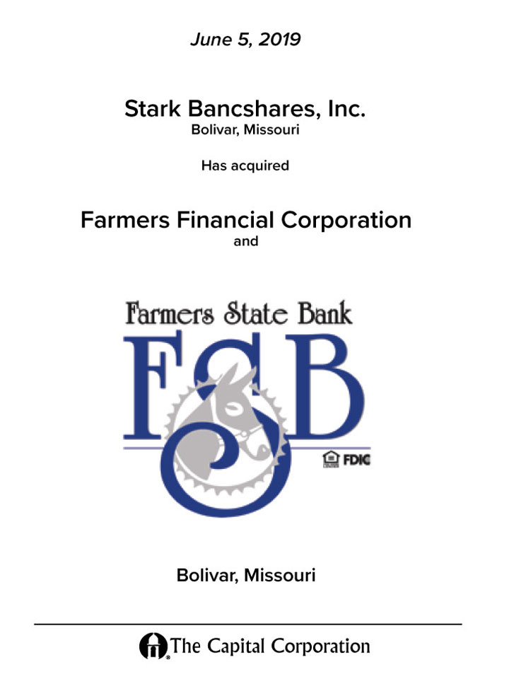 Stark Bancshares, Inc transaction