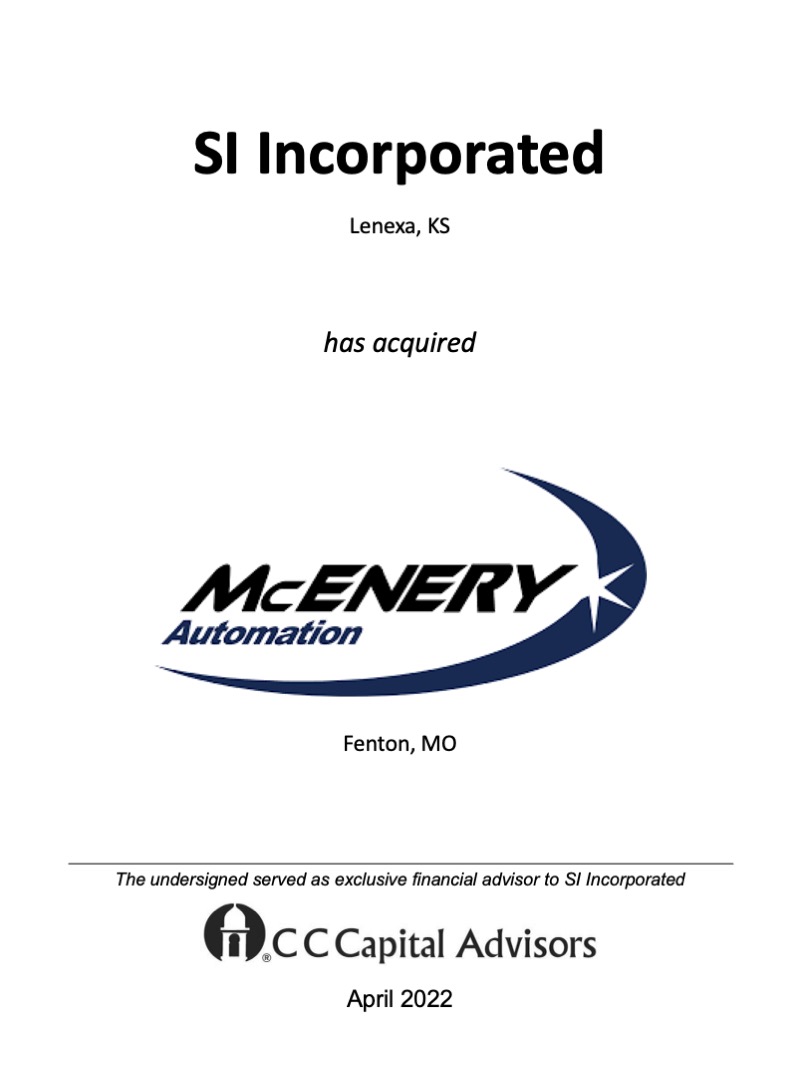 SI Incorporated / McEnery Automation transaction